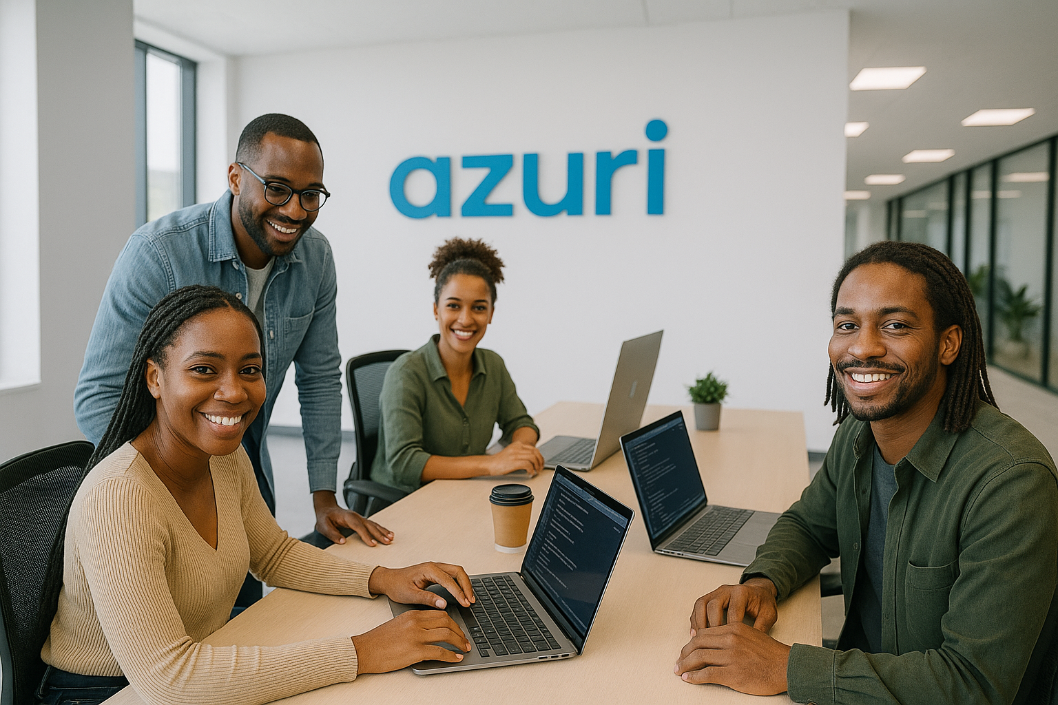 Azuri team collaborating on innovative software solutions